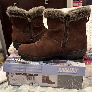 Khombu Women's Chocolate Brown Winter Boots